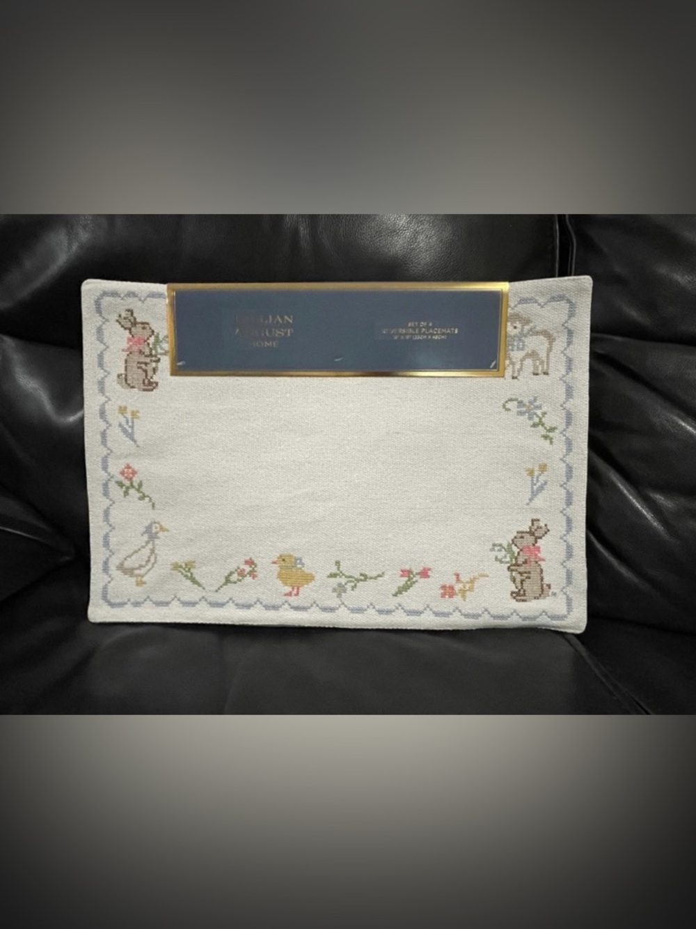 Easter Lillian August Easter Cross Stitch Placemats, Set of 4 - Easter Placemats